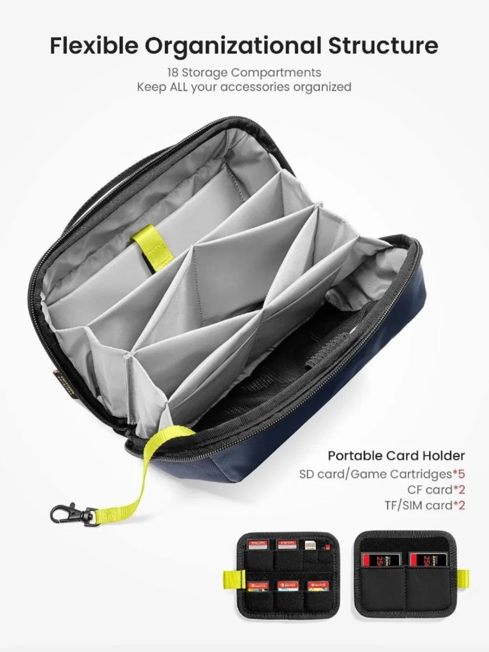 Tech Organizer Pouch for MacBook Accessories, Cables & Chargers